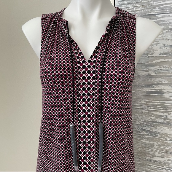 Michael Kors Women’s Garnet Mixed Print Tassel Dress Size S - Picture 3 of 15